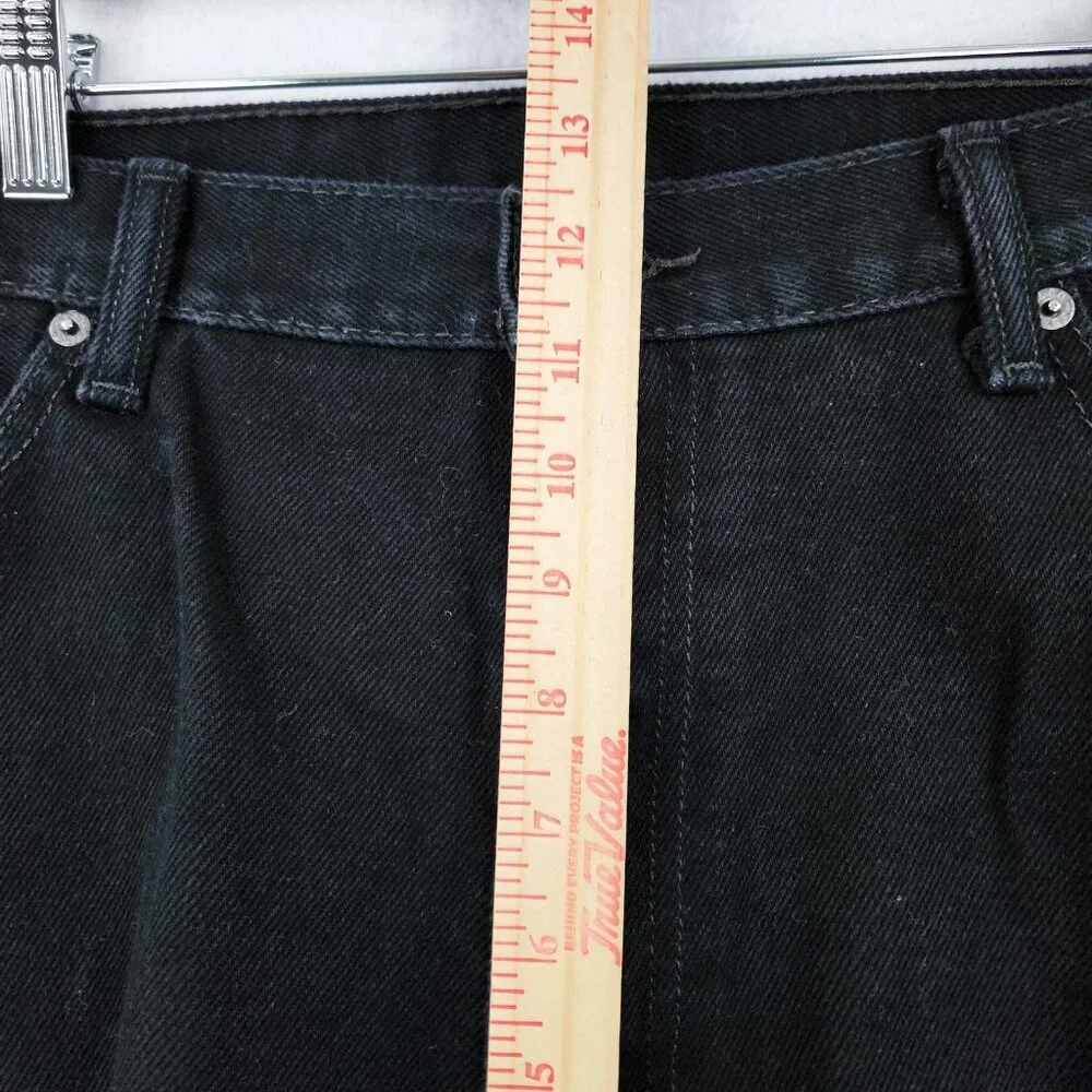 Levis Jeans Mens 40x30 Black 505 Straight Leg Denim Cotton Five Pocket Casual